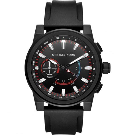 michael kors smartwatch grayson|michael kors black silicone watch.